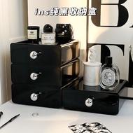 Black Drawer Storage Box Desktop Storage Box Cosmetics Storage Box Storage Box Office Finishing Box 