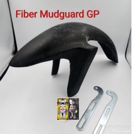 GP FRONT FENDER MUDGUARD WITH BRACKET SET UNIVERSAL( FIBER) LC135 Y15ZR RS150 FZ150