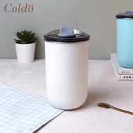 【Caldo 卡朵生活】手感隨身304不鏽鋼附蓋保溫杯 350ml-雅白