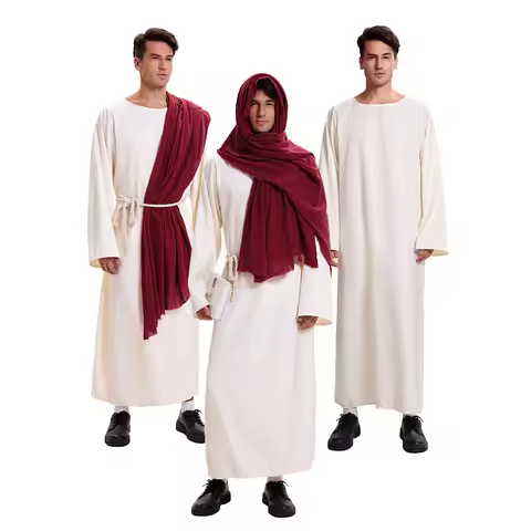 Halloween Retro Arab Style Dubai Robe Middle Eastern Missionary Cosplay Stage Performance Shepherd C