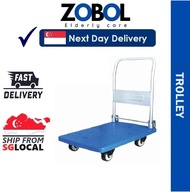 foldable trolley hand truck bearing platform car trolley ( handle trolley)