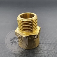 3/ 8 x 3/8 IN PIPE THREAD ADAPTER 3/8 OVER SOCK VERLUP BRASS