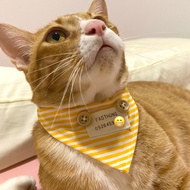 Pet Scarf Yellow Stripes Add Free Name And Number