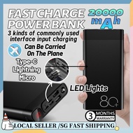 SG READY STOCK 20000mAh Fast Charging Power Bank Large Capacity Portable Fast Charge