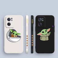 Cute Baby Yoda Marvel Side Printed Liquid Silicone Phone Case For ONE PLUS 9R  9 8T 8 7T 7 6 Pro NORD 2 3 5G ACE 2V