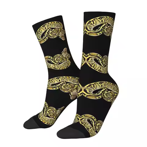 Ball Python Pastel Leopard Socks Harajuku Super Soft Stockings All Season Long Socks Accessories Man