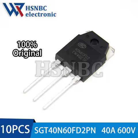 10PCS SGT40N60FD2PN SGT40N60FD2 40N60FD2 SGT40N60NPFDPN 40N60NPFD 40N60 TO-3P 600V 40A IGBT Power Tr