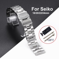 316L Stainless Steel Watch Strap for Seiko SKX007 SKX009 SKX013 Band Flat End Quick Release Wristband Solid Metal Bracelet 18mm 20mm 22mm 24mm Diving Strap