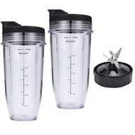 【Storewide Sale】 Replacement Blender Cups For Ninja Bn801-24 Oz Cups With 7 Fins Parts A6hb