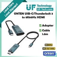 ONTEN USB-C/Thunderbolt 3 to 8K60Hz HDMI Adapter/Cable 1.8m OTN-UC981/OTN-UC982