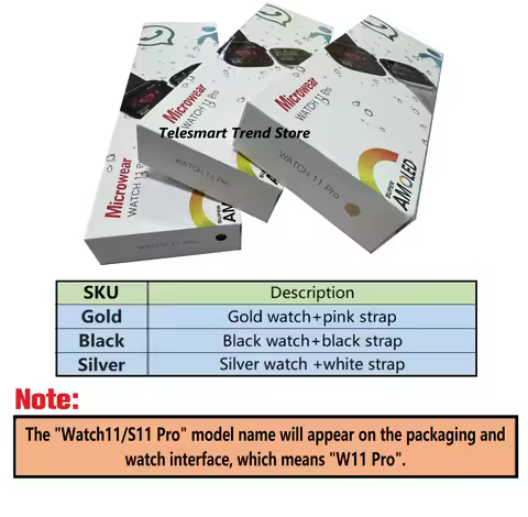 Microwear 11pro W11 Pro Watch11 11X Smart Watch 10 11 Amoled Screen Swiming-Proof W11p Upgrade W10 P