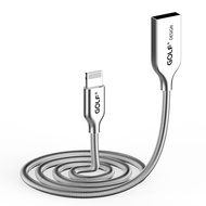 สายชาร์จ USB โลหะ1เมตรสำหรับ iPhone 14 8 7 6 6S PLUS 13 12 11 Pro XR MAX XR x SE iPad Mini 2 3 Air USB ชาร์จข้อมูลอย่างรวดเร็ว