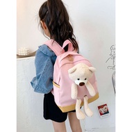 beg sekolah budak perempuan beg sekolah roda Tadika Beg Sekolah Kanak-kanak Comel Kartun Tunjuk Ajar Beg Galas Beg Galas Bayi Fesyen Gadis Kecil Backpack Bunny
