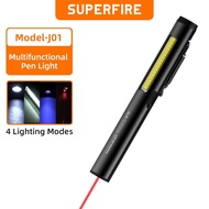 SUPERFIRE Red Laser Pointer USB Rechargeable Long Range High Power Red Laser Pen Powerful Device Fla