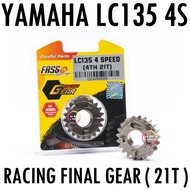 YAMAHA LC135 LC 4S FASSTEK FINAL RACING RACING GEAR 4TH 21T GEARBOX ENGINE ENJIN HEAD BOX BLOCK RED LEO CLUTCH PRIMARY