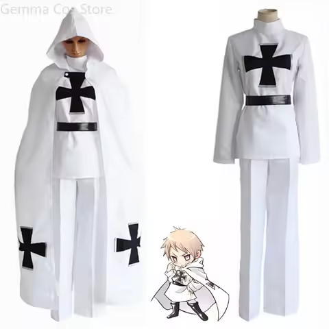 Axis Powers Hetalia Cosplay Costume Trench Coat Teutonic Knights Prussia Anime APH Halloween Christm