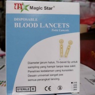 Magic Star Cupping Needles 21G - Disposable Blood Lancets Fill 100 - Magic Star Cupping Needles