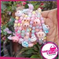 Gelang Rante anak Perempuan Karakter Lucu Manik Manik Bisa di sesuaikan dengan ukuran tangan anak