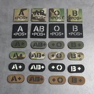 【Customized】Blood Type Series IR Reflective A+ O+ AB+B+ Mini Tactical 3D Velcro Patch /Badges/armban