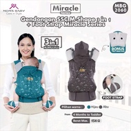 Moms Baby SSC M-Shape 3in1 Carrier + Foot Strap Miracle Series - MBG2060 Front and Back Facing/ M-Sh