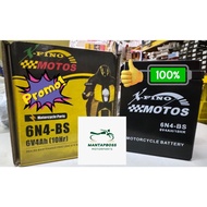 XFINO BATTERY/BATTERI 6N4-BS 6V4AH (10 HOURS) BATTERI GEL/BATTERI KERING BATTERY 6N4 FREE MAINTANCE