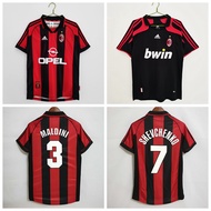 1998-99 2007-08 Season AC Milan Retro Home Away Jersey Football Maldini Shevchenko Shirts