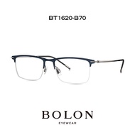 BOLON | กรอบแว่นสายตาสี่เหลี่ยมผืนผ้าขอบครึ่ง ไทเทเนียม