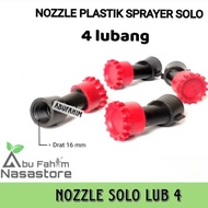 Nozzle sprayer 4 Lubang spuyer plastik spuyer kabut spuyer semprotan hama tangki sprayer SOLO manual