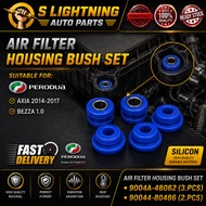 (90044-80486+9004A-48062) AIR FILTER HOUSING BUSH SET PERODUA BEZZA,AXIA (BLUE/SILICONE) (5.PCS/SET)