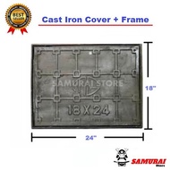 (18" x 24" _ 15” x 20”) Cast Iron Manhole Cover & Frame