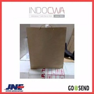 Plain brown paper bag M size 21x24x8cm 1 Pack 12 Pcs/