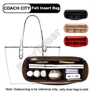 EverToner Felt Insert Bag Organizer for COACH CITY Tote Makeup Handbag Organizer Travel Inner Purse Portable Cosmetic Inside Bags