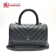 香奈兒 J80***** 人字紋 V 型縫線 Coco Handle XS 手提包