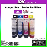 uL7y { Full Set } Compatible 003 L Series ink Tanks System Formula Refill ink For Epson L3110 L3150 
