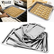 YEK-Stainless Steel Rectangular Grill Fish Baking Tray Plate Pan Kitchen Supply