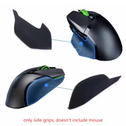 1 Pair Mouse Side Grips‌ For Razer Basilisk Ultimate/Basilisk V2/Basilisk X HyperSpeed Mice Sides An