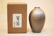 日本老物　鑄銅花瓶  三枝惣太郎　美術銅器　落款