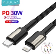 [Free Gift]KUULAA USB C to Lightning Cable for iPhone 12 Mini 12 Pro Max 11 8 7 PD 20W 18W Fast Charger Data Cord for Macbook iPad USB-C