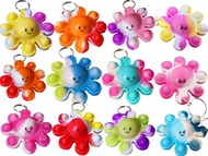 Roaqua 30 Packs Bulk Octopus Backpack Keychain Mini pop Fidget for Students Gifts and Octopus Christ