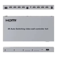 4K 4x4 Auto Switching Video Wall Controller 1x3 1x4 2x2 3x1 4x1 HDMI Multi Screen Splicer Video Proc