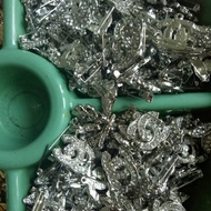 Brooch chin ring 0 silver mix/dozen