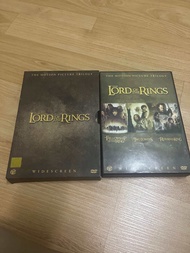 Box set DVD มือสอง the lord of the rings3ภาค มีซับสียงไทย 6แผ่น มีเทปกาวติดบนปกตามรูป