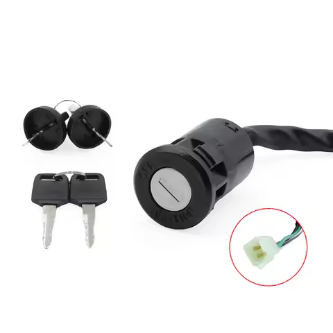 4 Pin Ignition Switch Key Set 4 Wire For 50cc 70cc 90cc 110cc 125cc ATV Quad 4 Wheeler Pit Dirt Bike