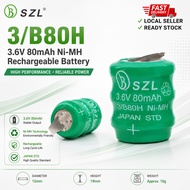 3.6v 80mAh Sealed Ni-MH Button Cell Battery - 3/B80H or 510-GB
