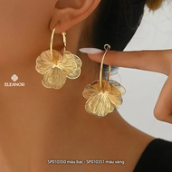 Bông tai nữ chuôi bạc 925 Eleanor Accessories khuyên tròn hình hoa phụ kiện trang sức khuyên tai 103