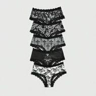 6pack Floral Lace Scallop Trim Panty