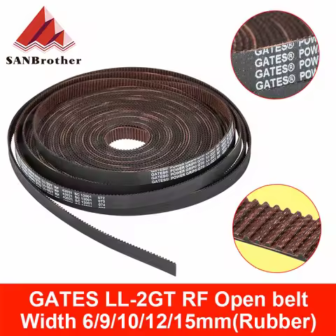 GATES-LL-2GT GT2 Timing Belt Gear 2GT Belt Synchronous Belt Width 6MM 9MM Wear Resistant for Ender3 