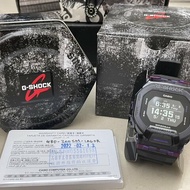 CASIO 卡西歐 G-SHOCK 鬧鈴多時區藍芽智慧錶 GBD-200SM-1A6  藍牙半透明 黑X紫 經典方型運動系列