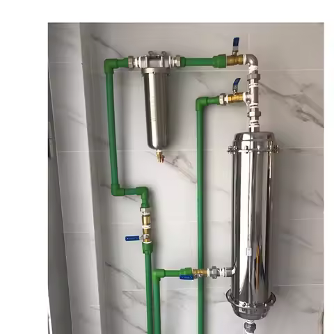 20*2.5inch Stainless Steel Filter Housing Prefilter With 1 Micron 5micron Stainless Steel Filter Ele