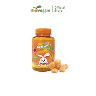 Veggie Gummy Vitamin C วิตามินผัก กัมมี่ เยลลี่รสส้ม วิตามินซี 48 เม็ด ผสมผักรวม_วิตามินซีสูง + อุดมไปด้วยใยอาหาร